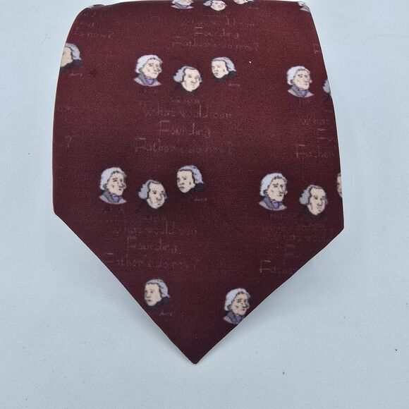 !it jeans Other - Vintage Mens Necktie With Founding Fathers Faces On It, Red And White, 56x4 In